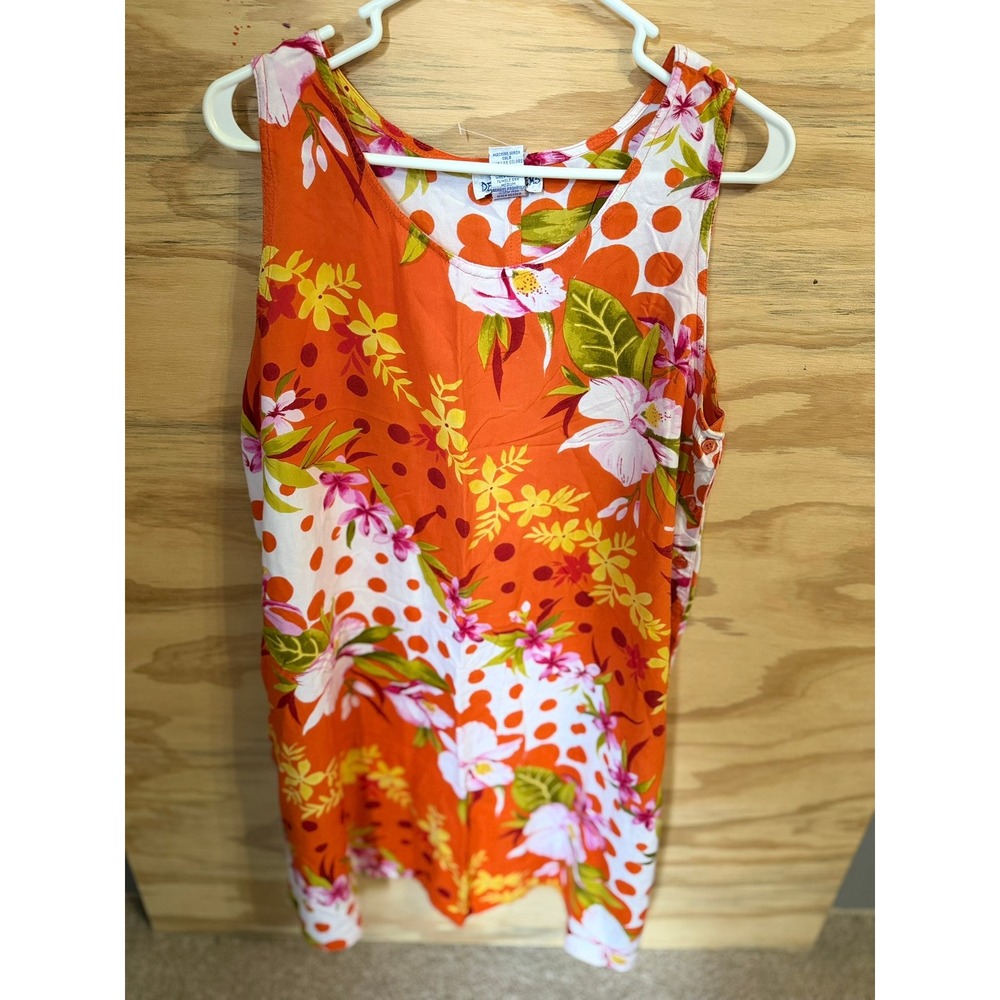 Women's Vintage Desert Jems Dress Medium Tropical Floral Hawaiian